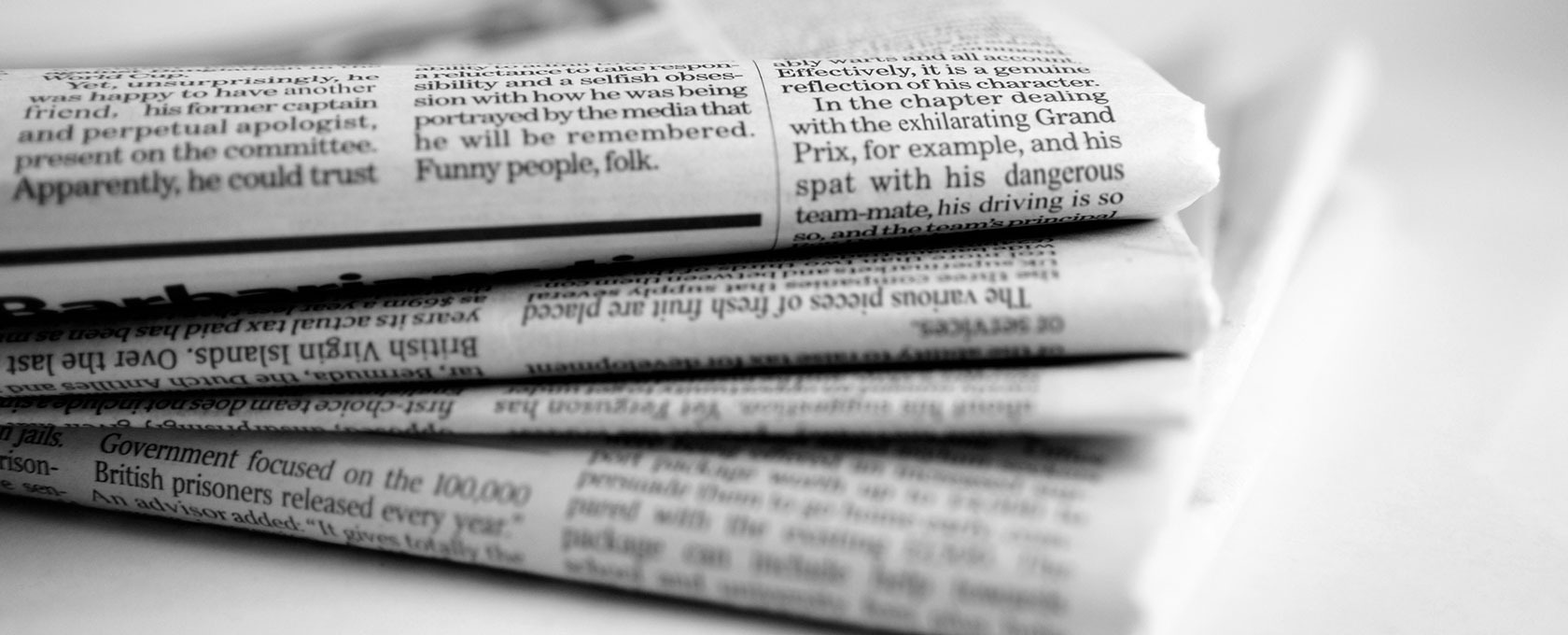folded newspaper