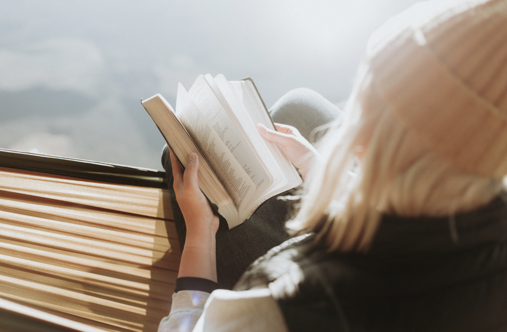 Woman reading a book